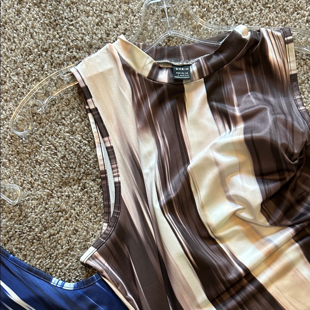 SHEIN Blue and Brown Maxi Dresses bundle of 2 - Picture 3 of 3